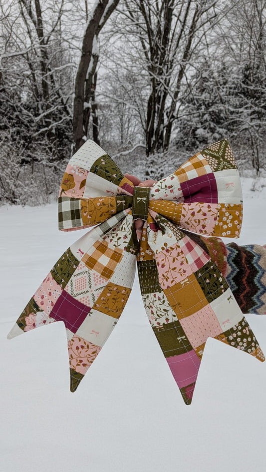 Patchwork Mini Quilted Bow