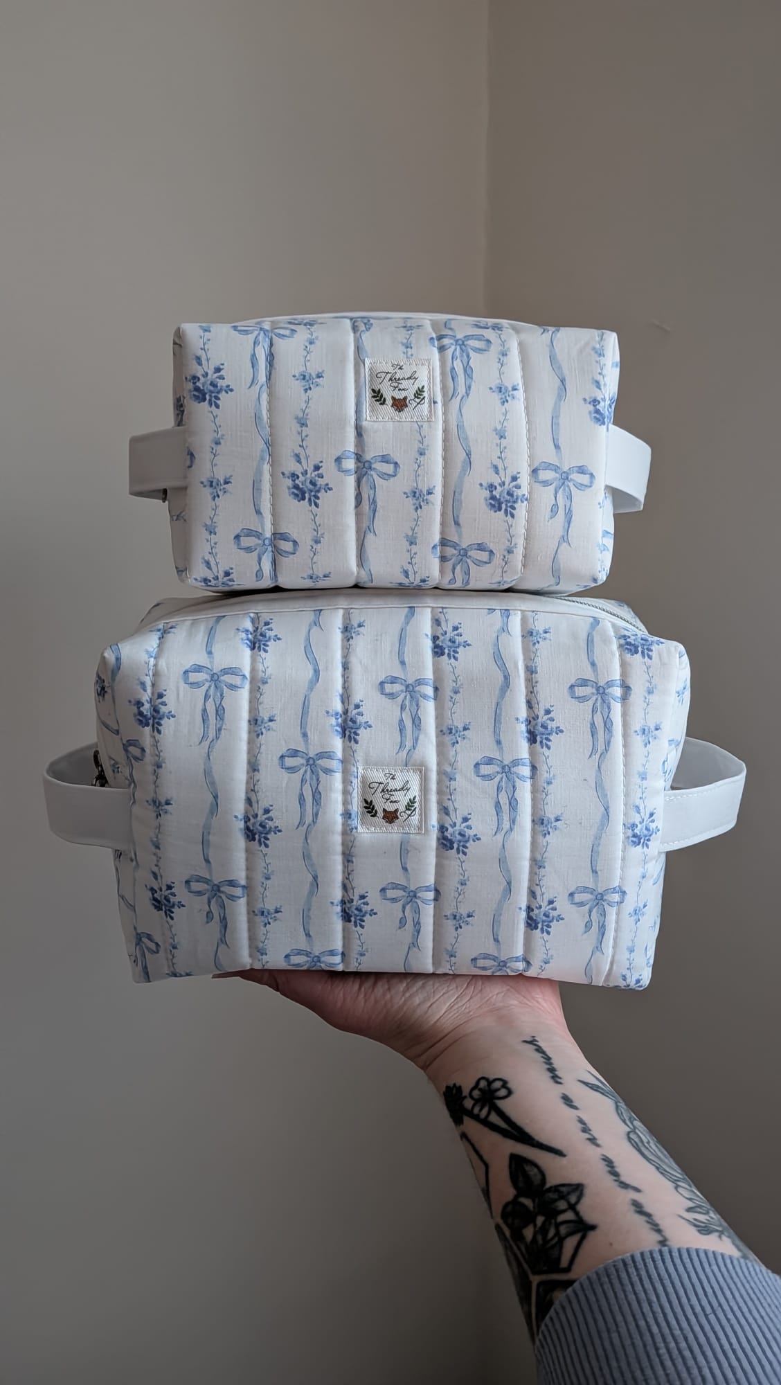 Willow Blue Bow Pouch