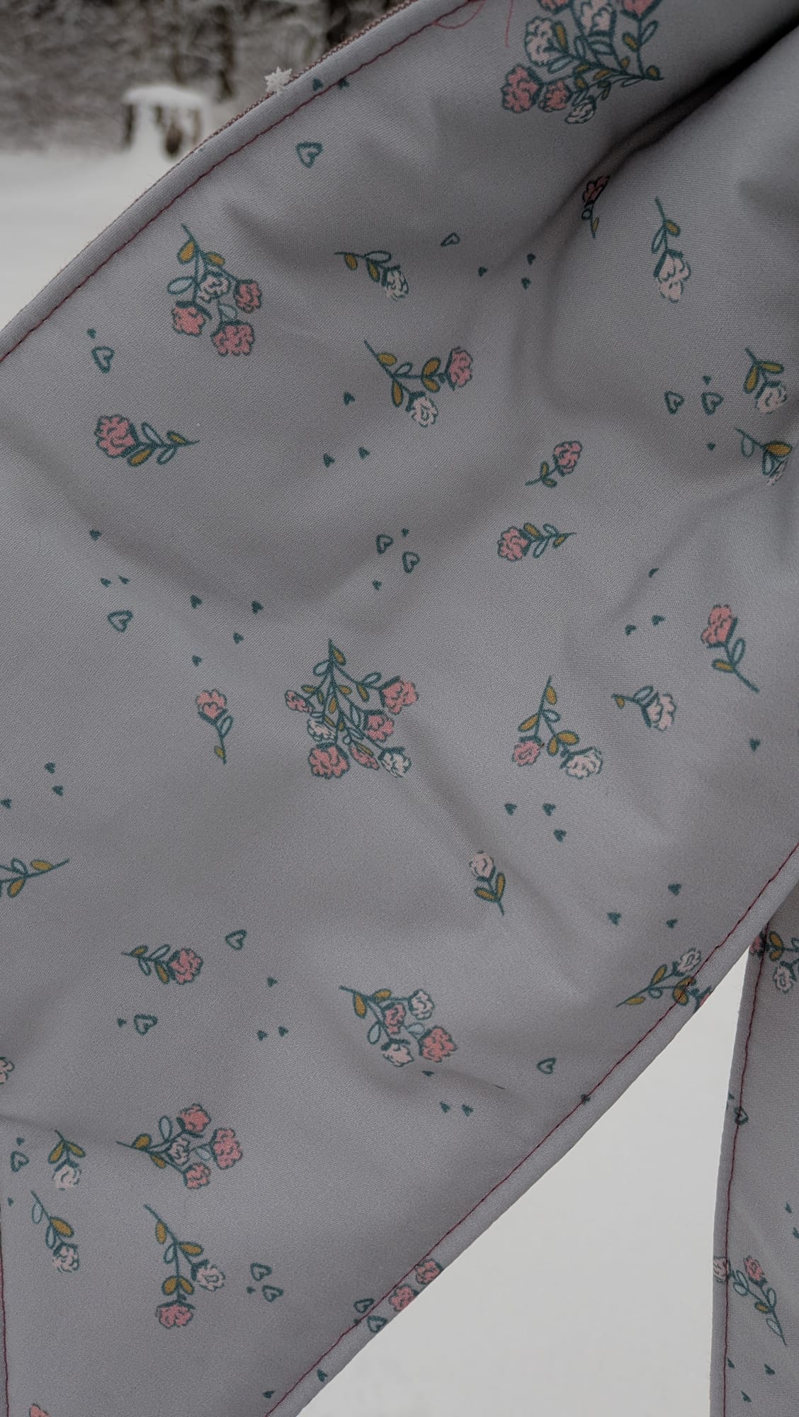 Lilac Heart Medium Quilted Bow