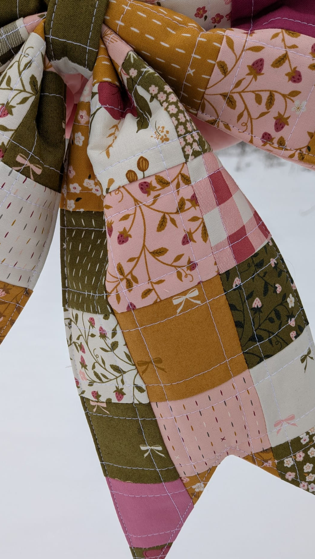Patchwork Mini Quilted Bow